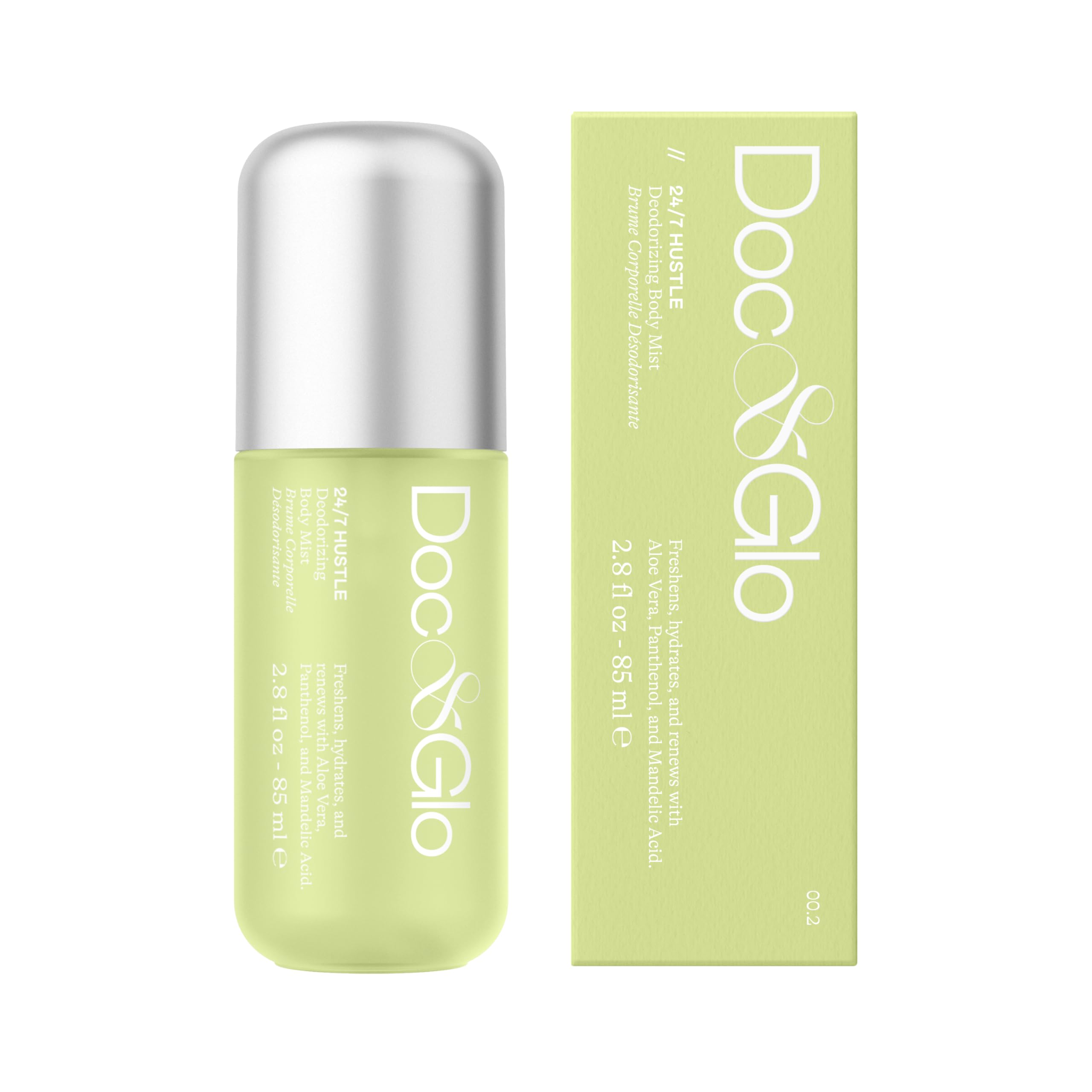 24-7 Hustle Deodorizing Body Mist, Fragrance Free, 2.8 Fl Oz