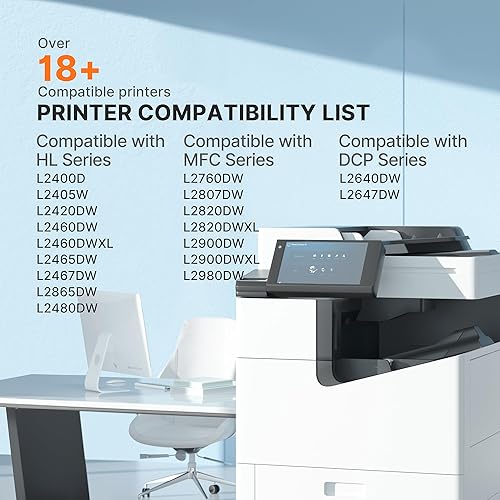 Vista 127 de E-Z Ink Cartucho de tóner compatible TN433 de repuesto para Brother TN433 TN-433 TN433bk TN431 para usar con impresora Brother MFC-L8900Cdw