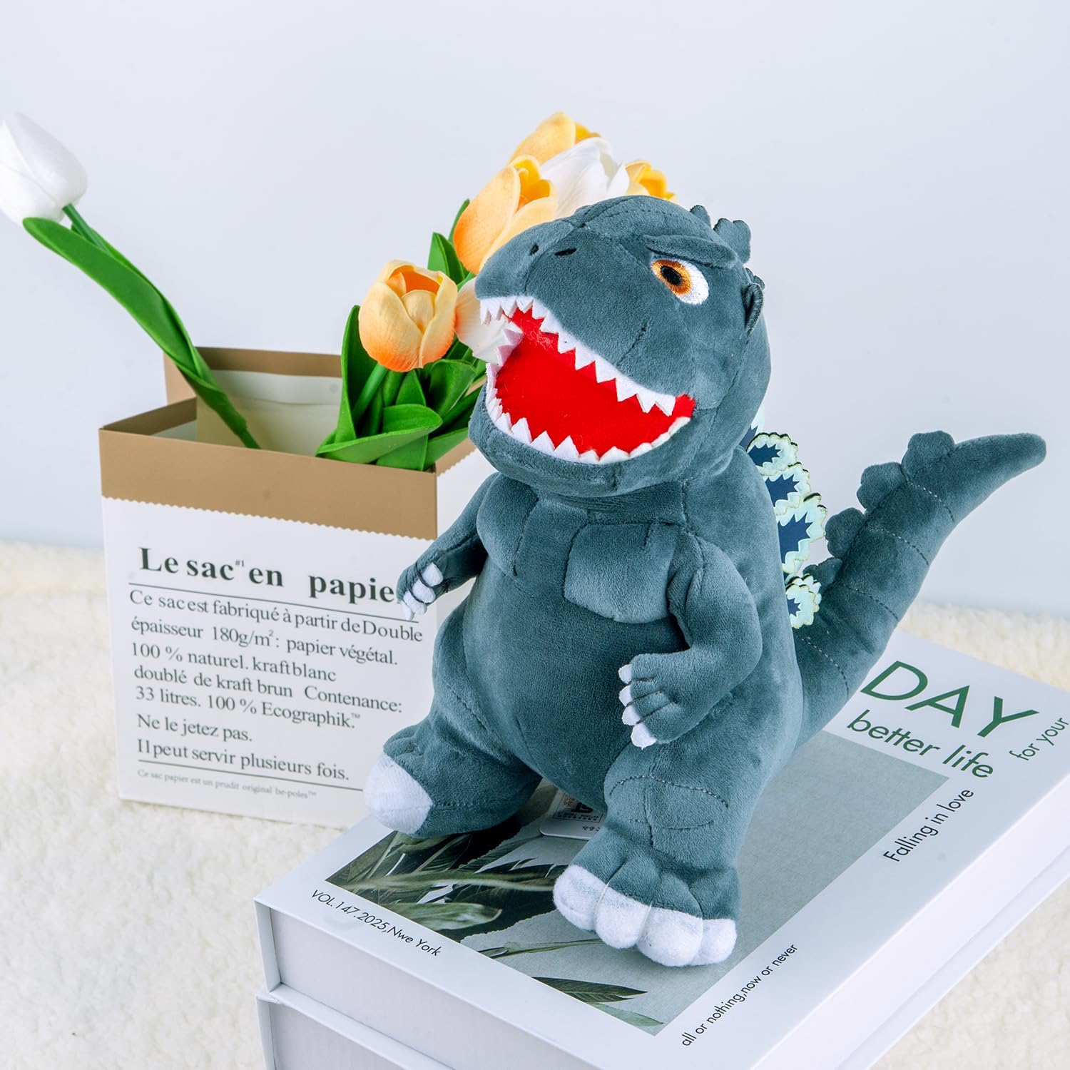Godzila Plush 9 Inch- Kaiju-Inspired Stuffed Animal Dinosaur-Like Monster Plushies for Fans