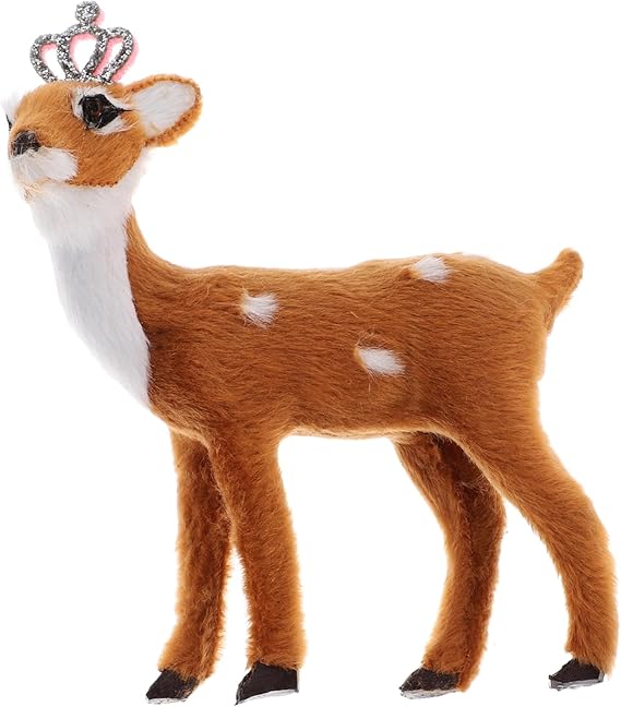Zerodeko Christmas Elk Ornaments Standing Reindeer Statue