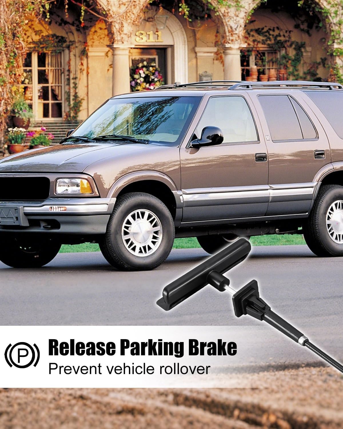 15025402 Parking Brake Release Handle Fit for Chevrolet S10 Blazer GMC Jimmy Sonoma 1995-2005 Oldsmobile Bravada 1996-1997, Parking Brake Lever Replace 15027989