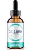 24 Burn Weight Loss Drops, All-Natural Liquid Formula, Premium Nutritional Blend to Support an Active Lifestyle Energy, and Fitness, Official 24Burn Gotas Reviews (30 Servings)