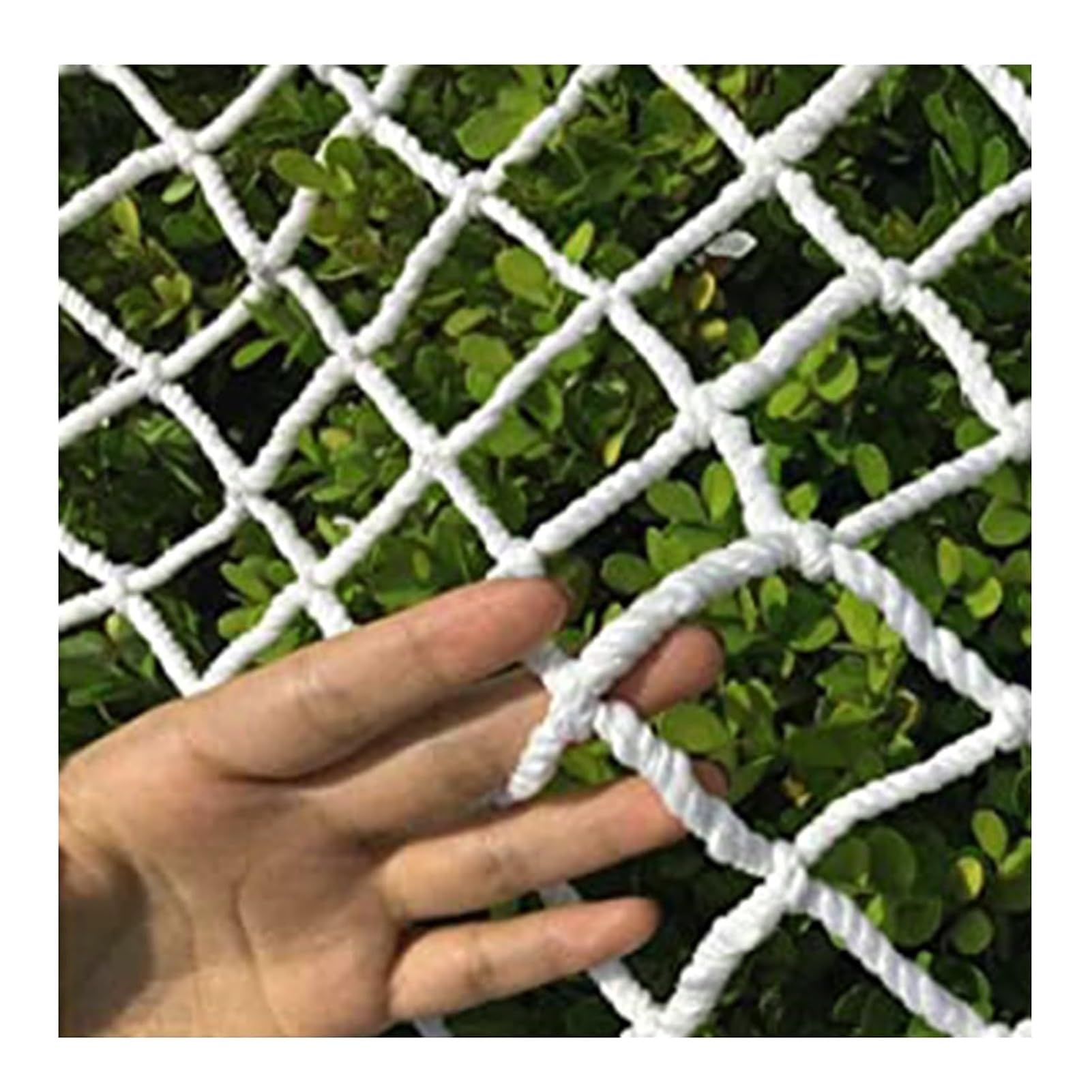 ALFAAL Safety Netting for Railings Anti-fall Net for Patio Suspension Bridge Loft Net Child Safety Net Stair Protection Net Color : White, Size : 5x5m(16x16ft)