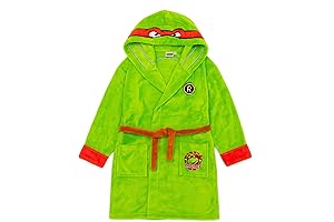 Ninja Robe for Boys: Superhero Dressing Gown in Green Fleece