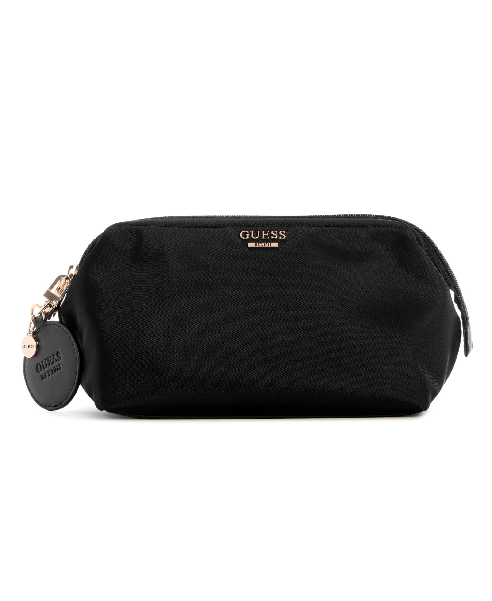 GUESS Follie Medium Pouch, Black, 8 Inches, Cosmetic Bag