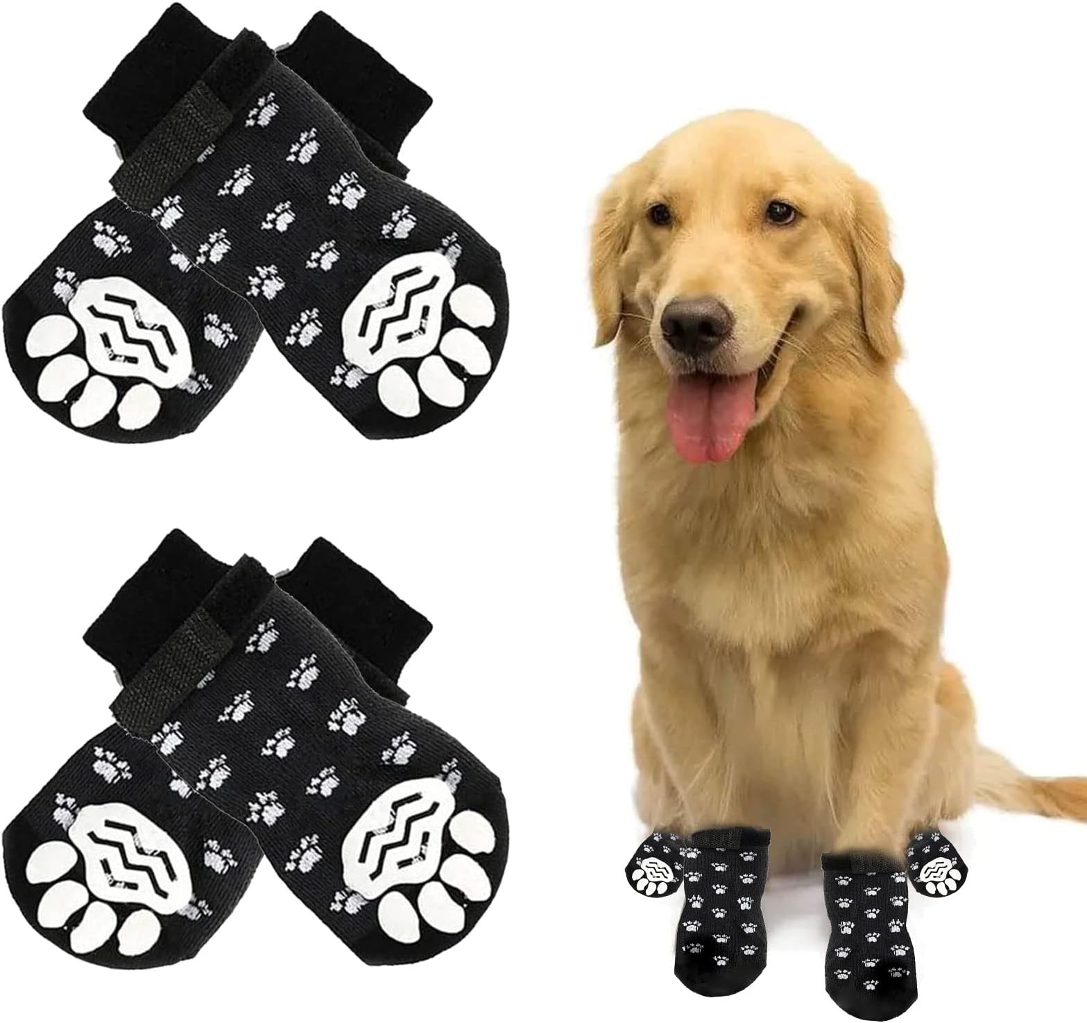 SEGMINISMART Indoor AntiRutsch Socken für Hunde, Hundesocken Anti Rutsch, Antirutschsocken Hund