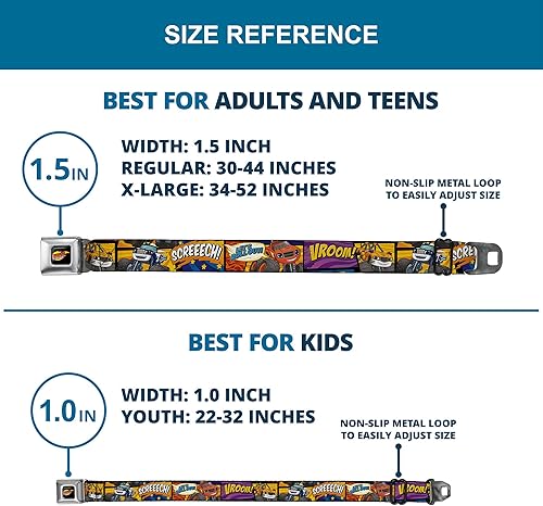 Miniatura 7 de Blaze and the Monster Machines Kids' Big Buckle-Down Seatbelt Belt Blaze 1.0" W, 20-36" L, Wide, Long