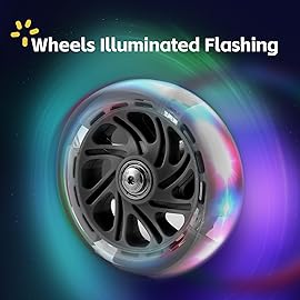 3 Wheel Scooter for Kids Ages 6-12,Kids Scooter with Light Up Wheels, Sturdy Deck Design, and 4 Height Adjustable Suitable for Kid Ages 3-12