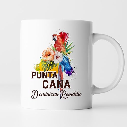 -11Oz- Punta Cana - Taza de café de República Dominicana, Punta Cana República Dominicana, recuerdo de la República Dominicana, regalo de cerámica