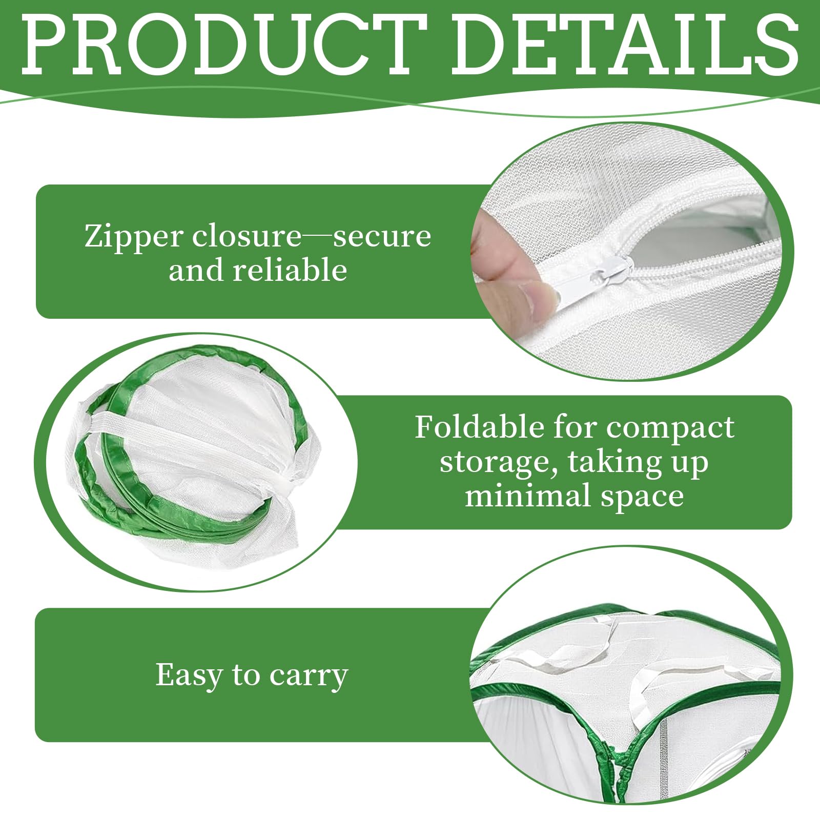 40 X 40 X 60 CM Kit Farfalle Gabbia Insetti Butterfly Kit Gabbia per Habitat Farfalla Terrari Pieghevole in Rete Habitat di Allevamento per Piante Insetti Educazione Scientifica