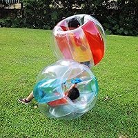 Vista 4 de SUNSHINE-MALL 2 bolas de sumo para niños, juguetes de rebote de parachoques, bolas de sumo para niños, pelota de juego de césped para niños al aire