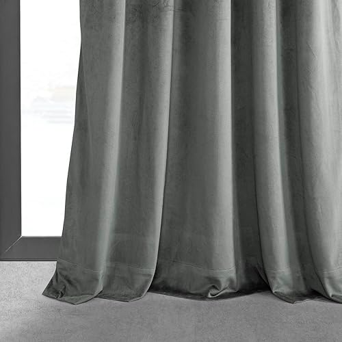 Miniatura 10 de Half Price Drapes Signature- Cortina de terciopelo plisada opaca
