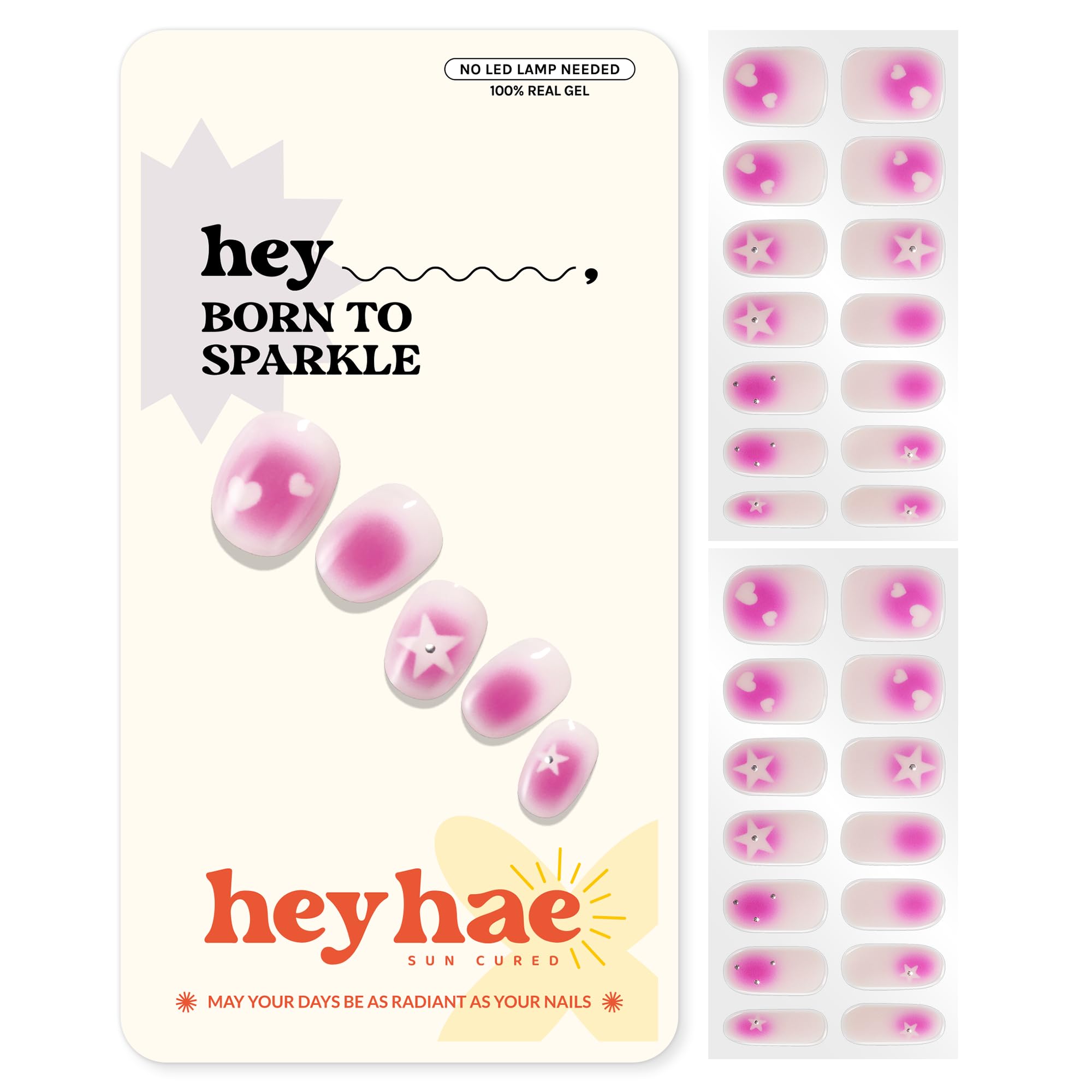 Heyhae Semi Cured Gel Nail Strips - Hey, Born to Sparkle