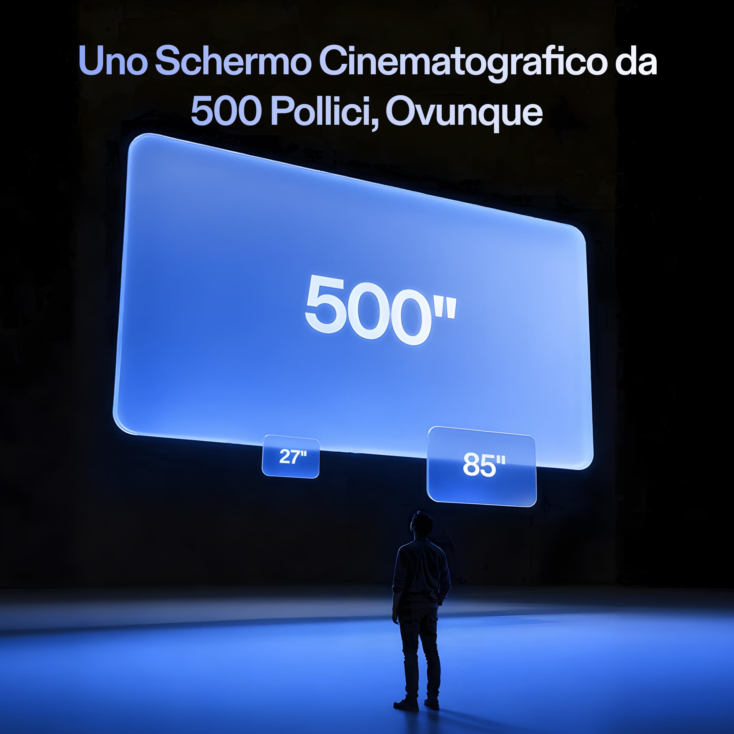 XREAL 1S Occhiali AR, Schermo Virtuale da 500", Occhiali Intelligenti con FOV 52°, 3DoF Nativo, REAL 3D, Chip X1, Compatibili con Tutti i Dispositivi USB-C DP iPhone 17/16/15 Cobalt