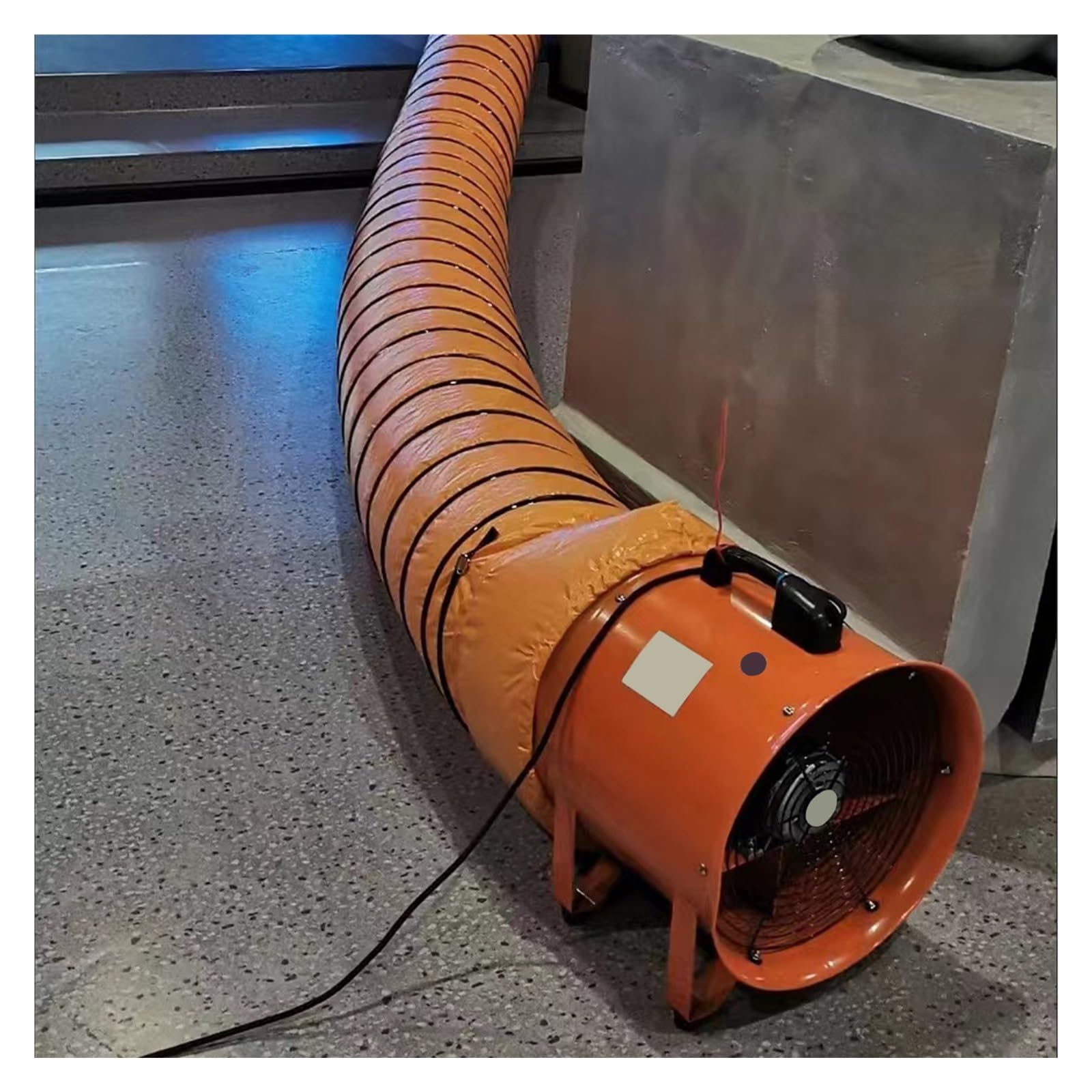 Orange - Conducto flexible comercial para fábricas y túneles y automóviles, expandible, ventilador, ventilador de utilidad, ignífugo, manguera de conducto de 450 mm de diámetro, 17 3/4 pulgadas de