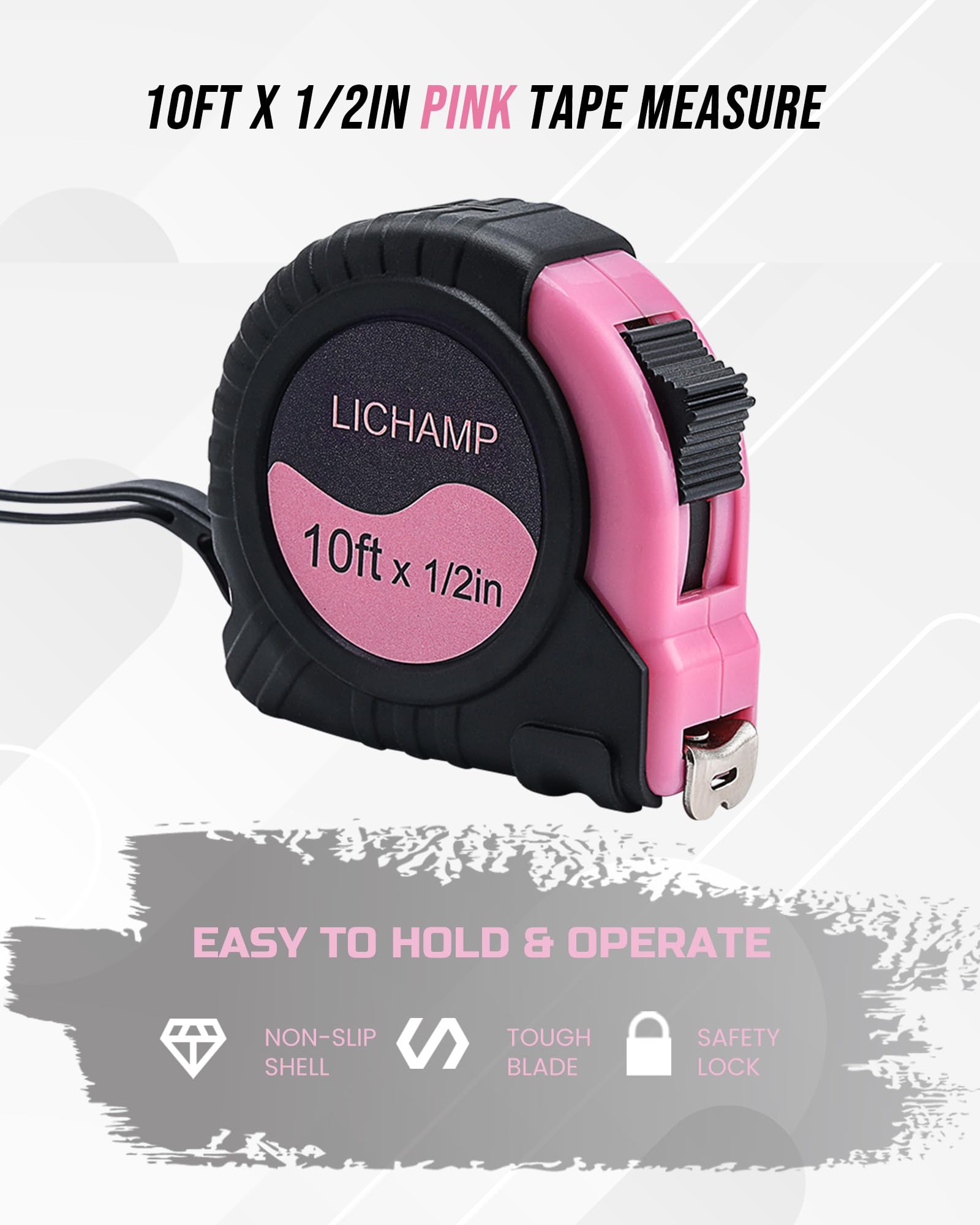 Lichamp Juego de 22 herramientas rosas, juego de destornilladores magnéticos pequeños para mujer con cinta métrica de 10 pies, color rosa