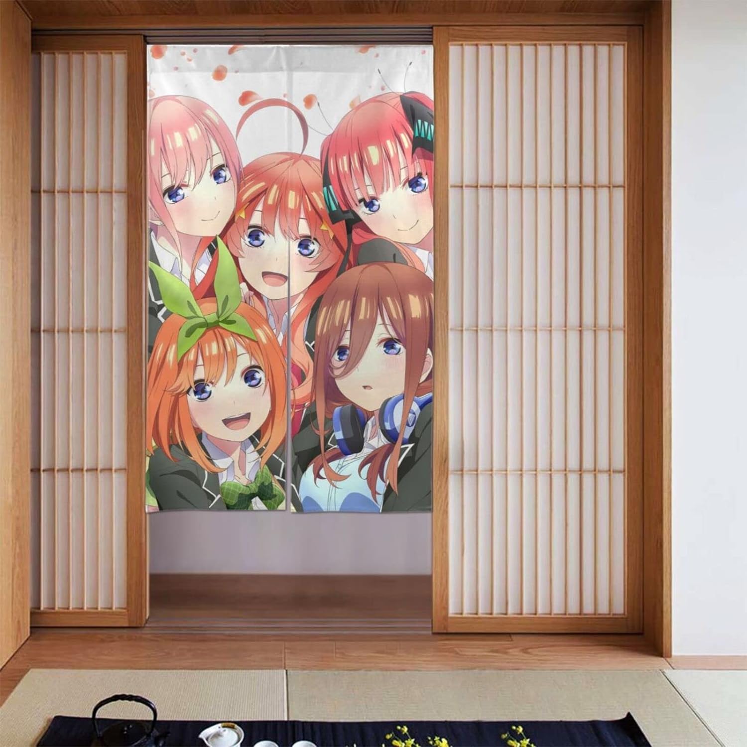 Amazon.co.jp: 五等分の花嫁 アニメ 間仕切り のれん ロングカーテン