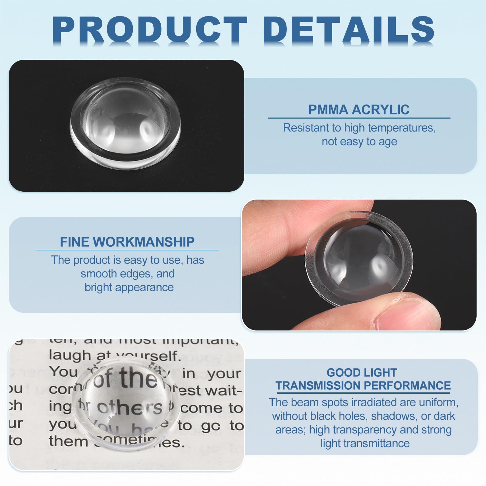 PATIKIL Diameter 25mm Flat Convex Lens - Image 3