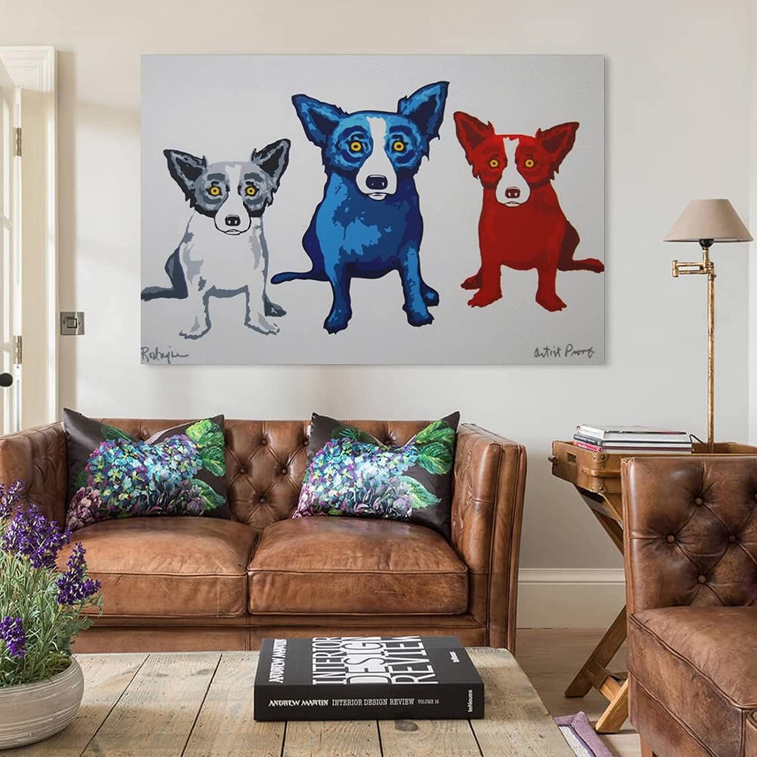Amazon.com: George Rodrigue Blue Dog-Three's Company White 1996