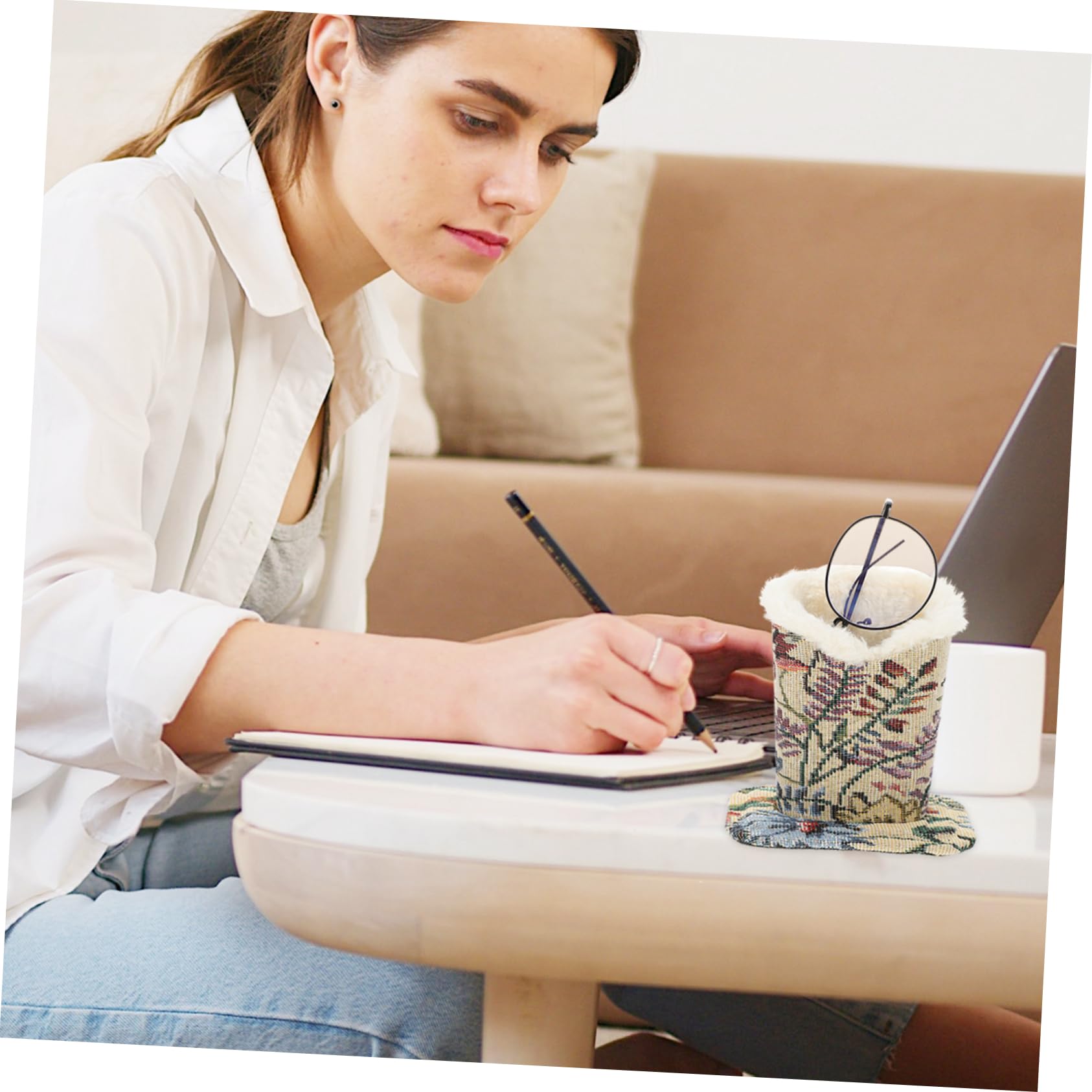 BESPORTBLE 5 Pezzi Portaocchiali in Plush con Base Ampia Antiscivolo Supporto Decorativo per e Sole Organizer Tavolo per Casa e Ufficio Stabile e Facile Usare
