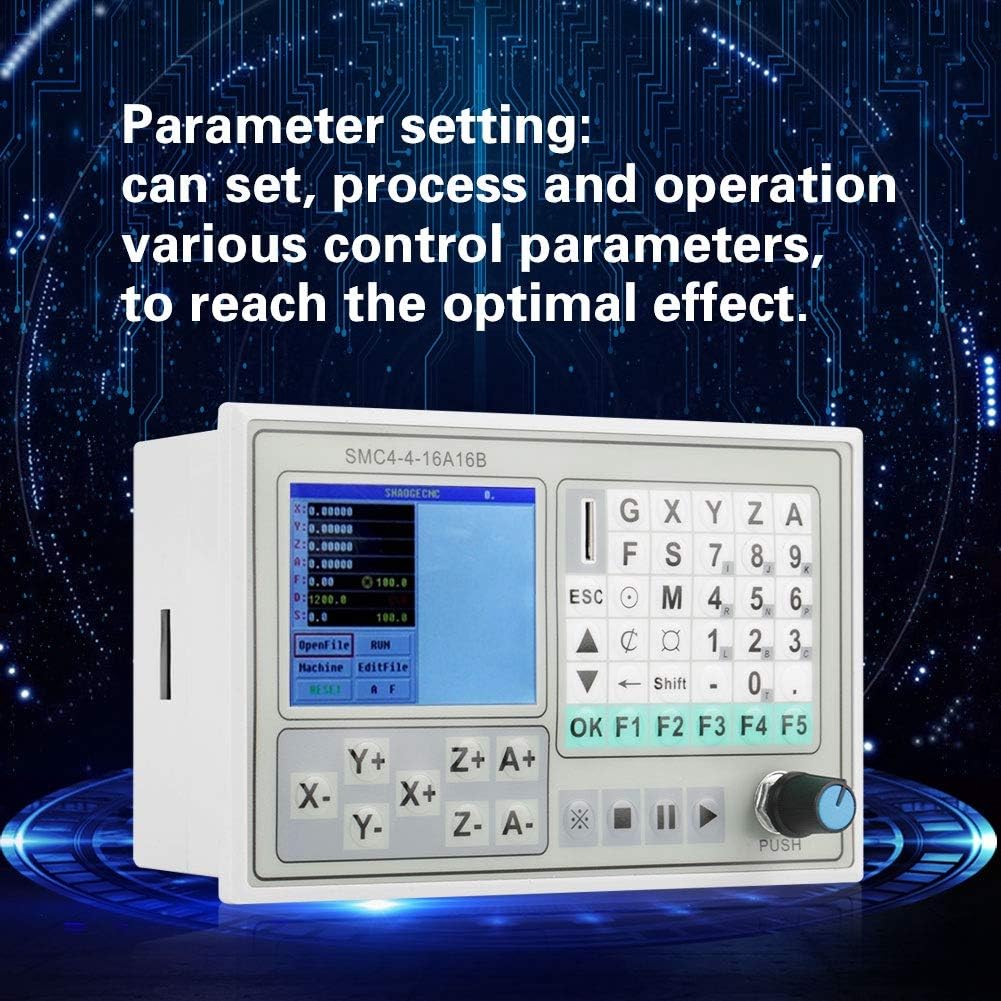 CNC controller display showing parameter settings