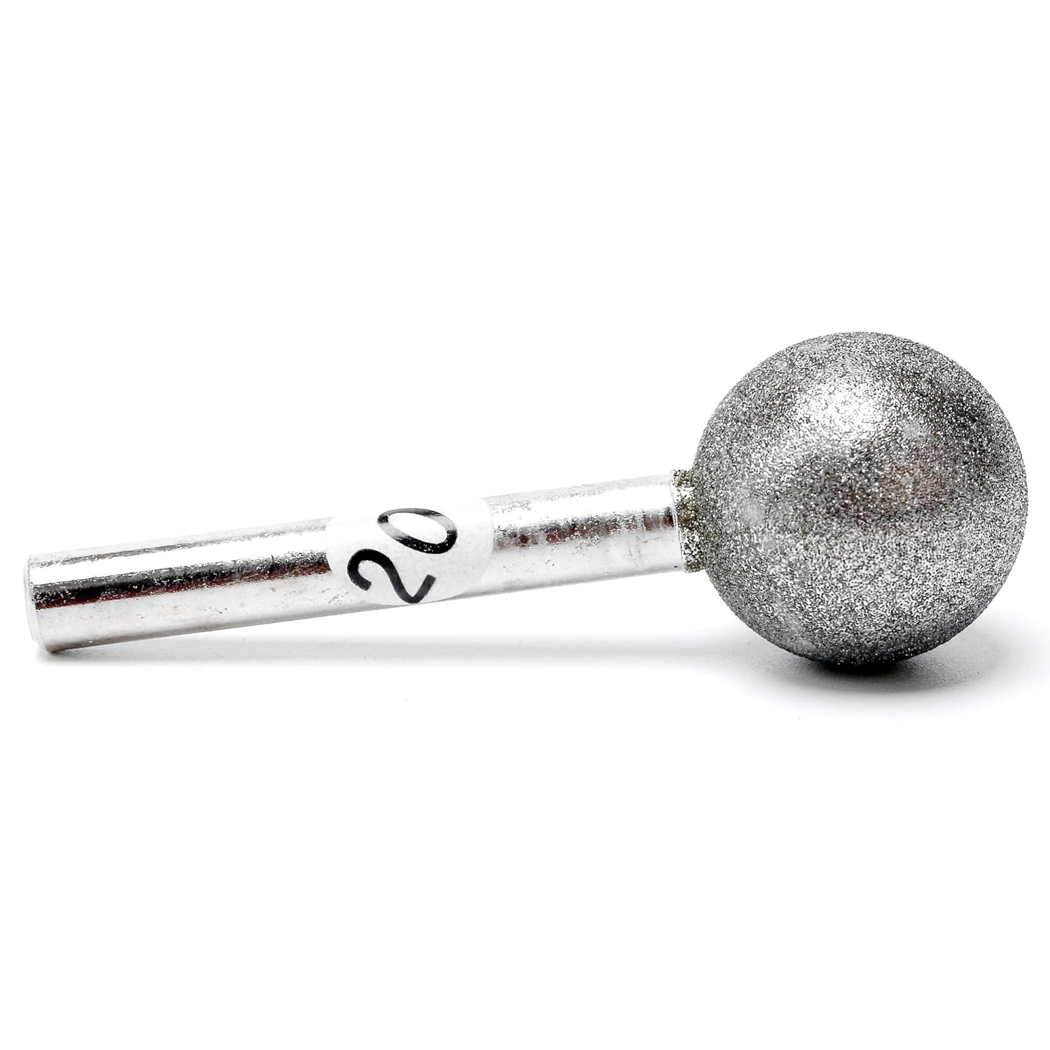 20mm Diamond Ball Bit,Round Head Rotary Burr Shank 6mm 1/4" Stone Carving Tools Compatible with Bosch, DeWalt, Makita