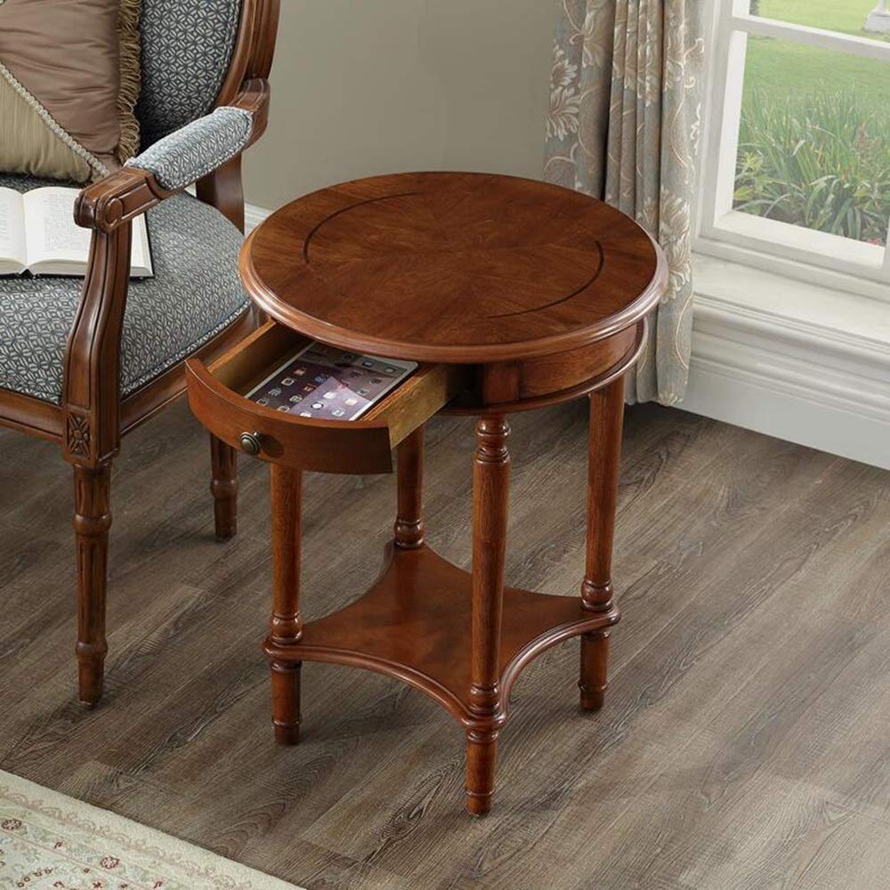 Table D'appoint Audio D'angle, Table Ronde Américaine Avec