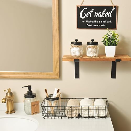 Miniatura 25 de SheeChung Juego de 6 frascos Mason de accesorios de baño, soporte para cepillos de dientes, dispensador de jabón, soportes Qtip, jabonera, Blanco