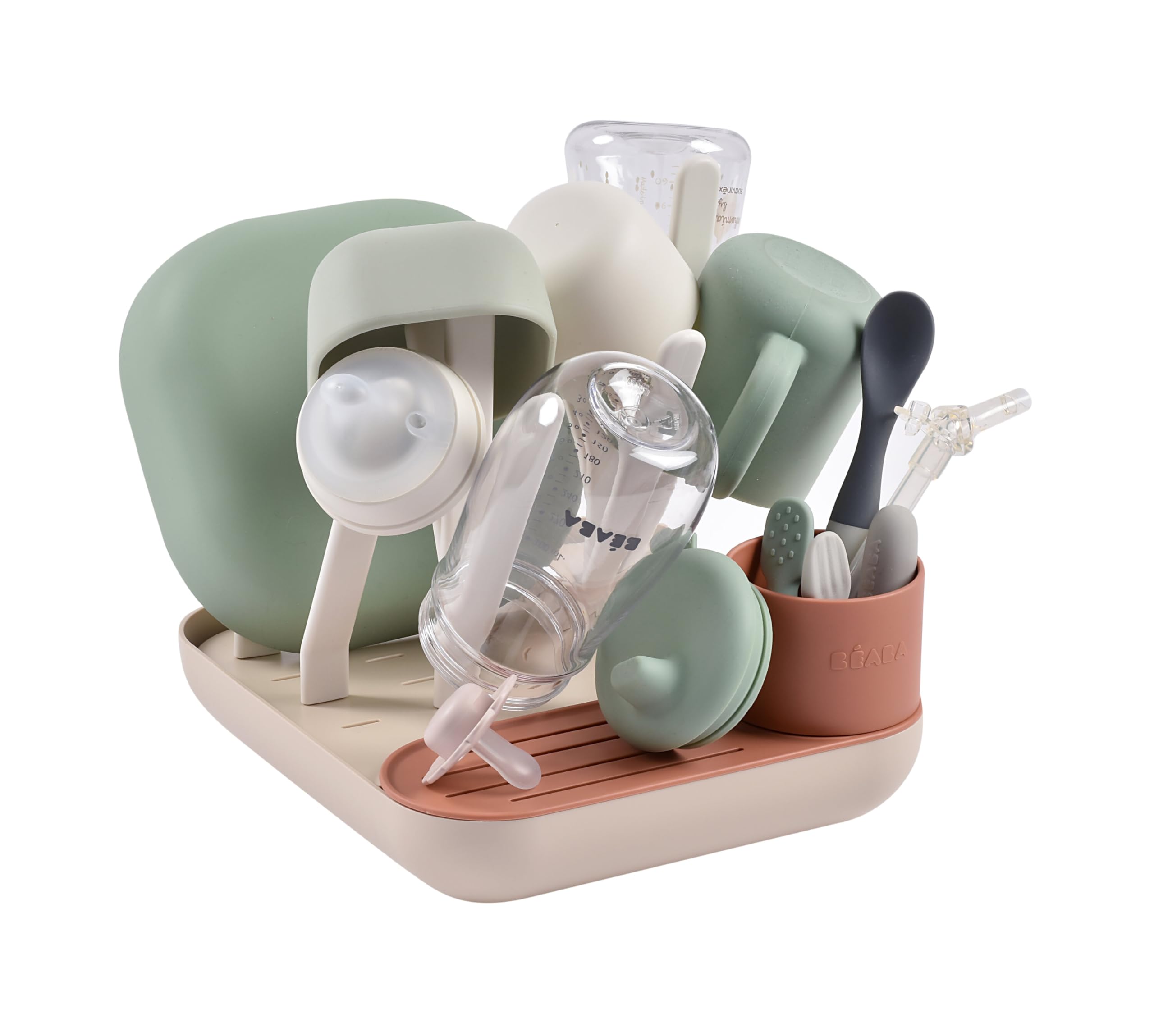 Beaba Égouttoir à biberons pour 6 biberons et accessoires, compact, facile à ranger