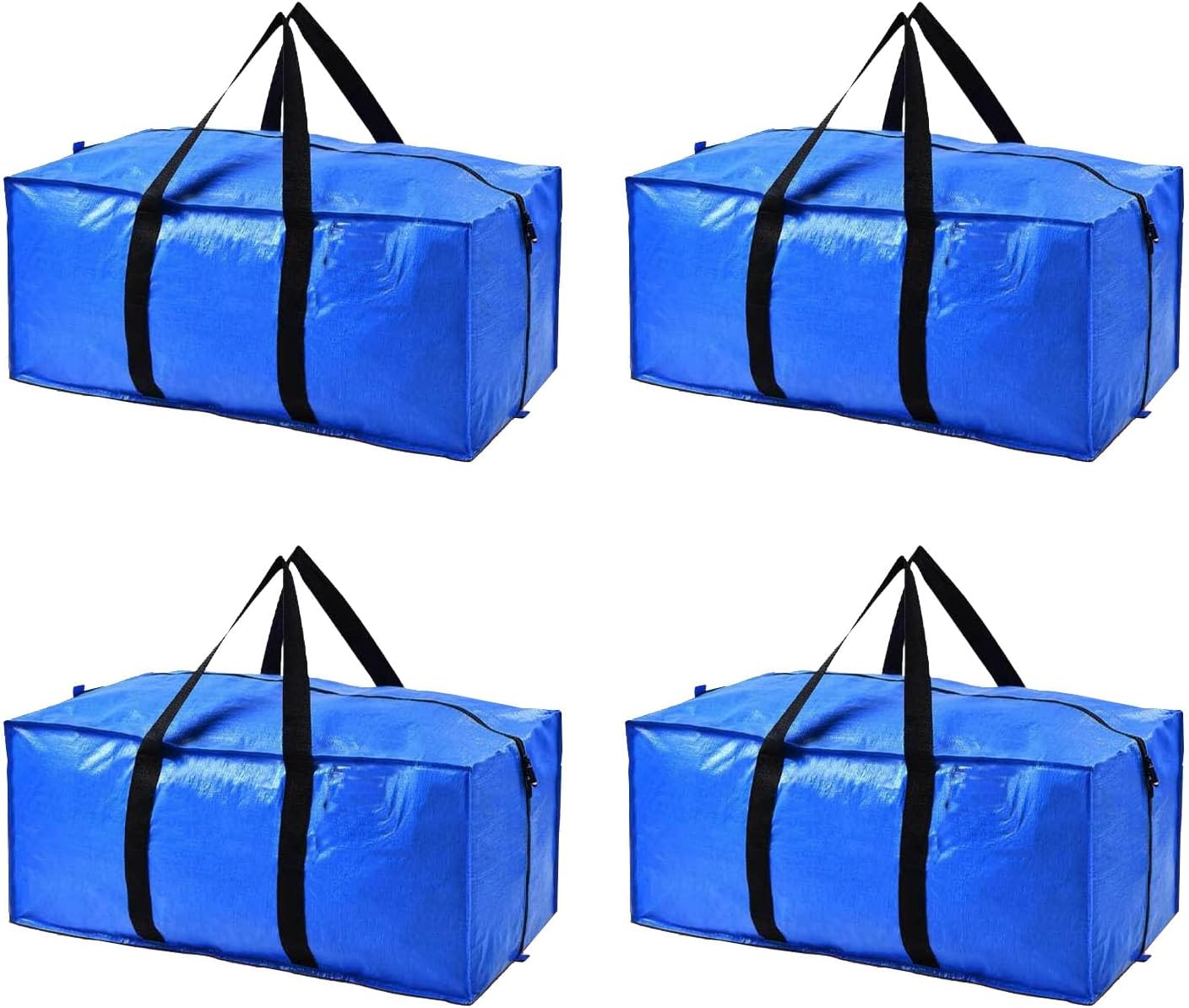 4 Pack Moving Bags, Blue Moving Totes Bag with Handles, Packing