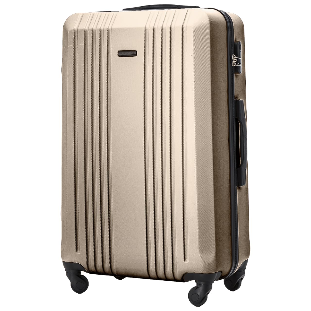 Wings Maleta rígida – Maleta de viaje grande y trolleys – Ultraligero con ruedas – Maleta Trolley Equipaje de mano – Maleta rígida con candado – Trolley Pequeño para Avión, champán, large, Maleta