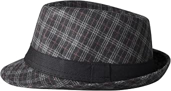 Classic Manhattan Fedora Hat for Men 20s Trilby Fedora-Hat Gangster Vintage Felt Godfather Gentleman Hat Panama Jazz Cap