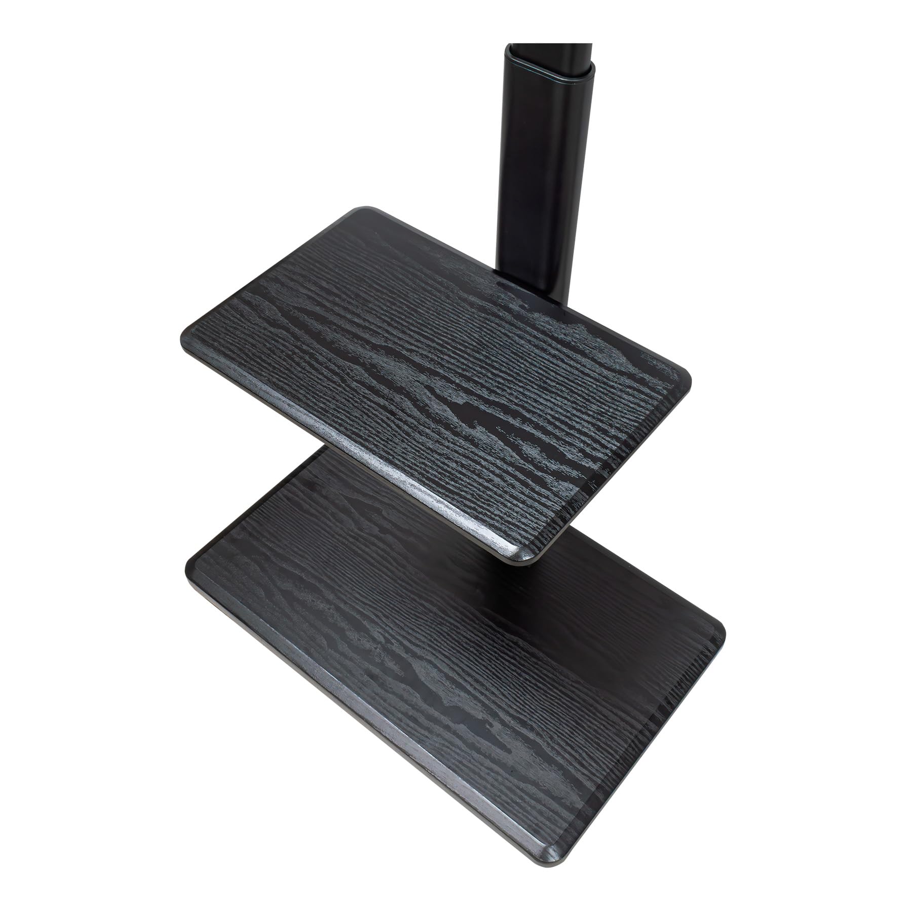 UNYKAch Supporto TV mobile con ripiano e altezza regolabile per schermi piatti e curve da 32-75 pollici (fino a 40 kg), VESA max 600 x 400 mm