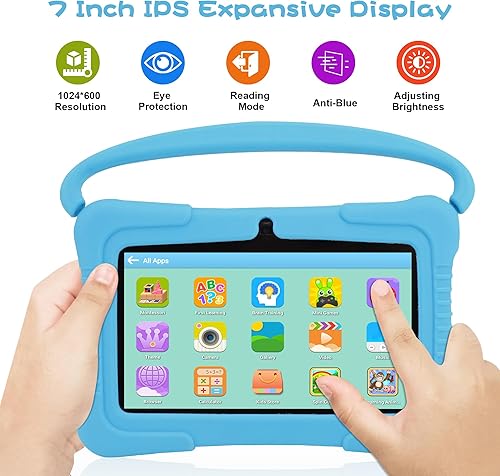 Miniatura 4 de Veidoo Tablet PC Android de 7 pulgadas 1 GB de RAM de 16 GB de ROM pantalla de protección ocular de seguridad WiFi Bluetooth cámara doble educativa