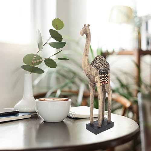 Miniatura 2 de BestAlice Camel Statue Artistic Camel Desk Sculpture Resin Camel Statue Art Sculpture Figure Desk Ornament Statuette for Desk Bookshelf Dining Table