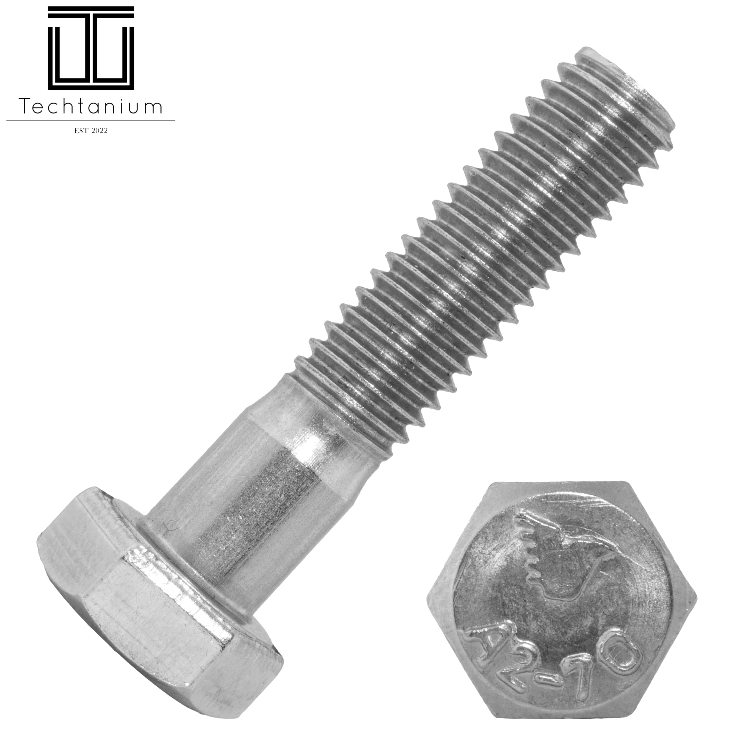 Sechskantschrauben mit Schaft M10 x 140 mm aus Edelstahl A2 (10 Stück) | Schaftschrauben | Maschinenschrauben | DIN 931