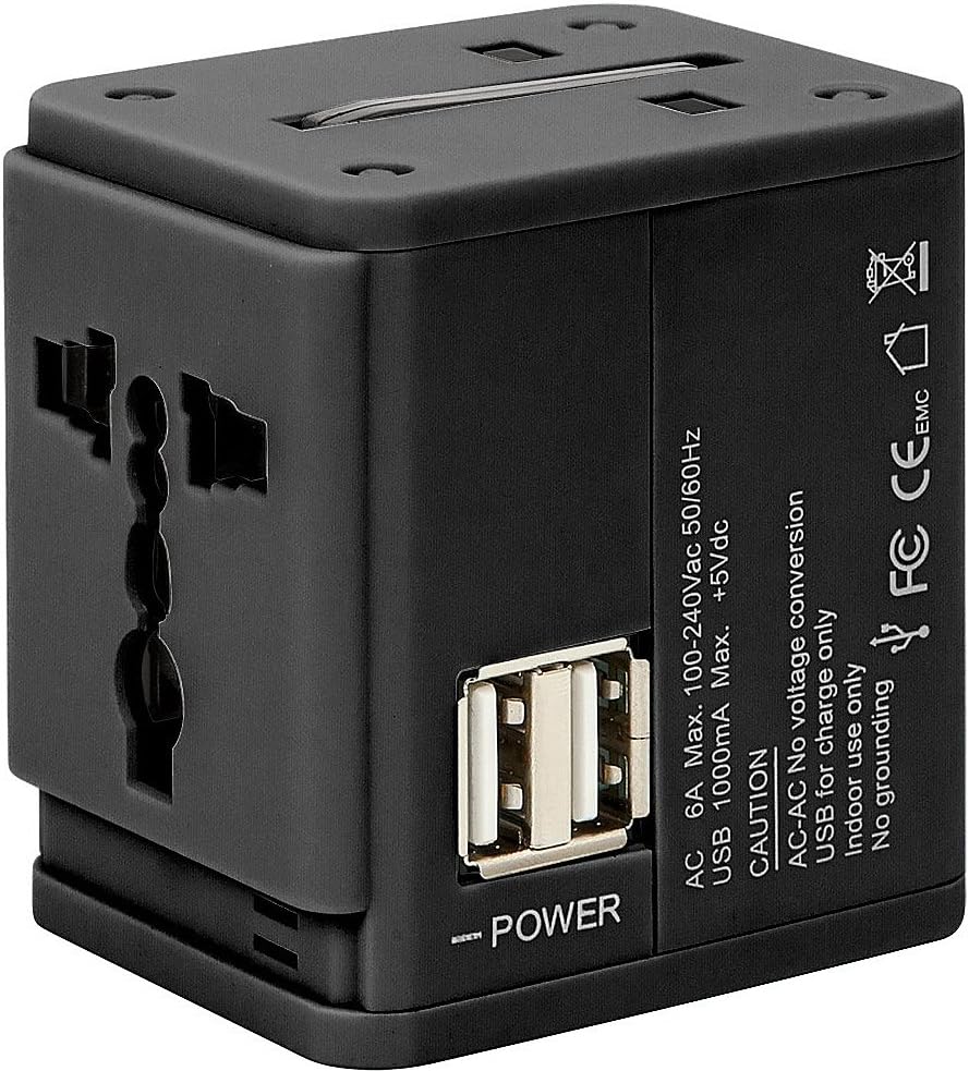 ReTrak ETUADP Universal Travel Adapter showing the universal AC socket