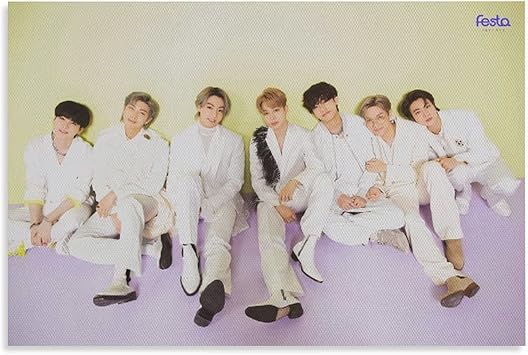 Amazon 星 男性アイドルグループ Bts Kpop ビーティーエス Festa 21 8th Anniversary Family Portrait Teaser ティーザー 集合写真ジン シュガ ジェイホープアールエム ヴィ ジミン ジョングクかわいいキャンバスポスター寝室の装飾スポーツ風景オフィスルームの装飾