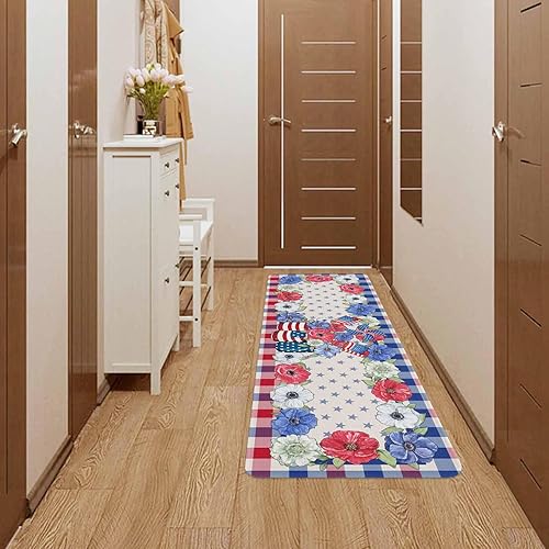 Vista 87 de Tapete de Feliz Navidad, tapete antideslizante para puerta delantera, baño, cocina, dormitorio, patio, entrada, 16 x 24 pulgadas, rojo, negro y verde