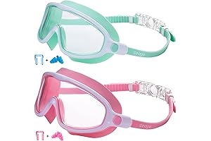 Seago Swim Goggles/Glasses: Anti-Fog, Anti-UV, Wide View for Kids 3-15