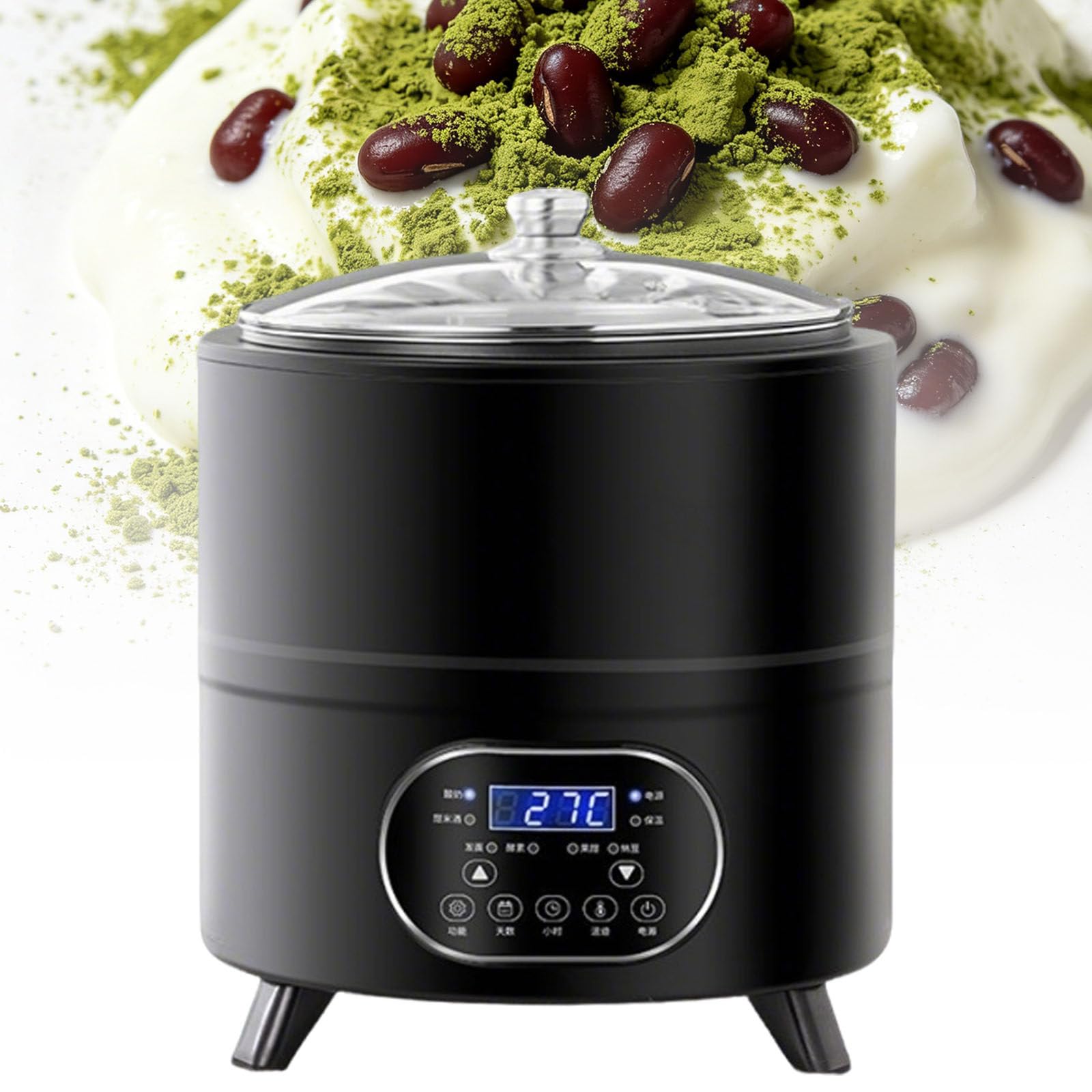 Ymnogjie Commercial Yogurt Maker,Automatic Yogurt Fermentation Machine with Time and Temperature Control,Black Garlic Fermentation Machine for Fruit Vinegar,Yogurt 12L-Black