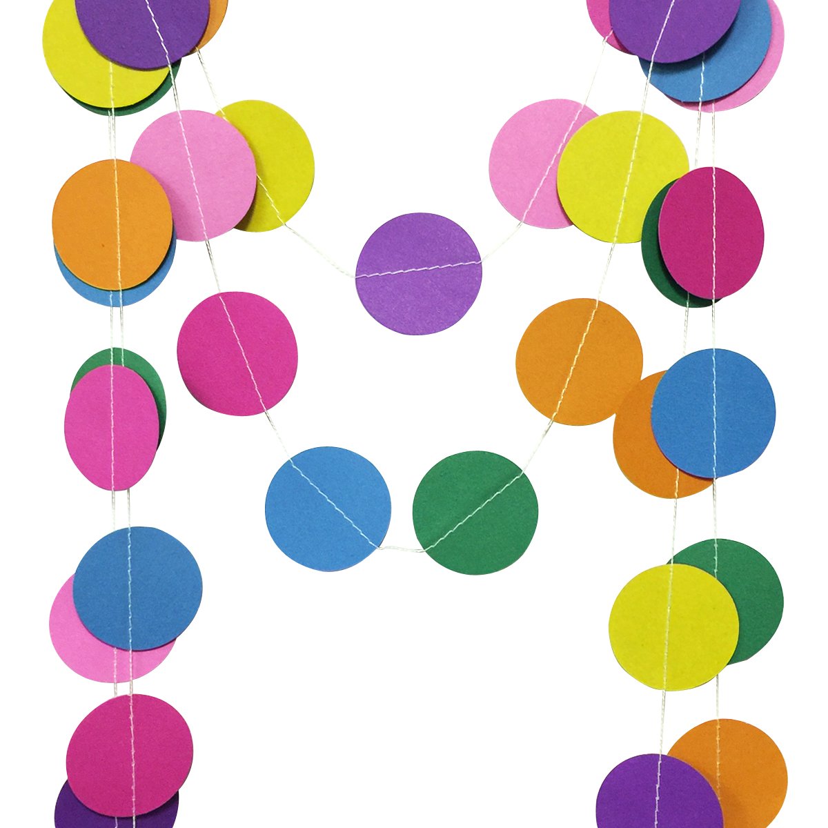 allydrew Papier Girlande zum Aufhängen Décor, 26 ft, Set von 2, für Hochzeiten, Parteien, Baby Duschen, mehrfarbig