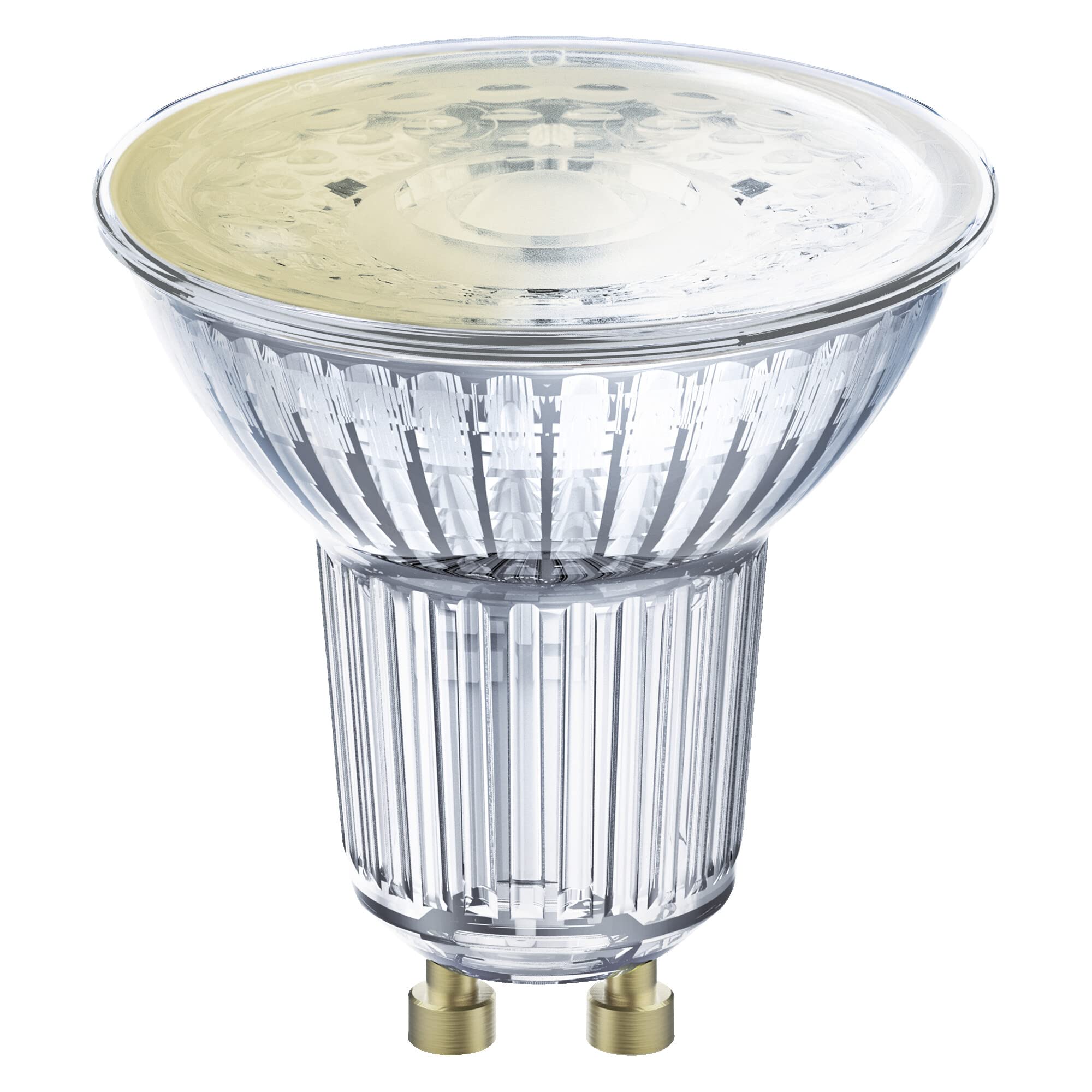 LEDVANCE Lámpara LED inteligente con tecnología ZigBee, GU10 base, vidrio transparente, Blanco cálido (2700K), 350 Lumen, sustituto de 50W-iluminante 4-paquete
