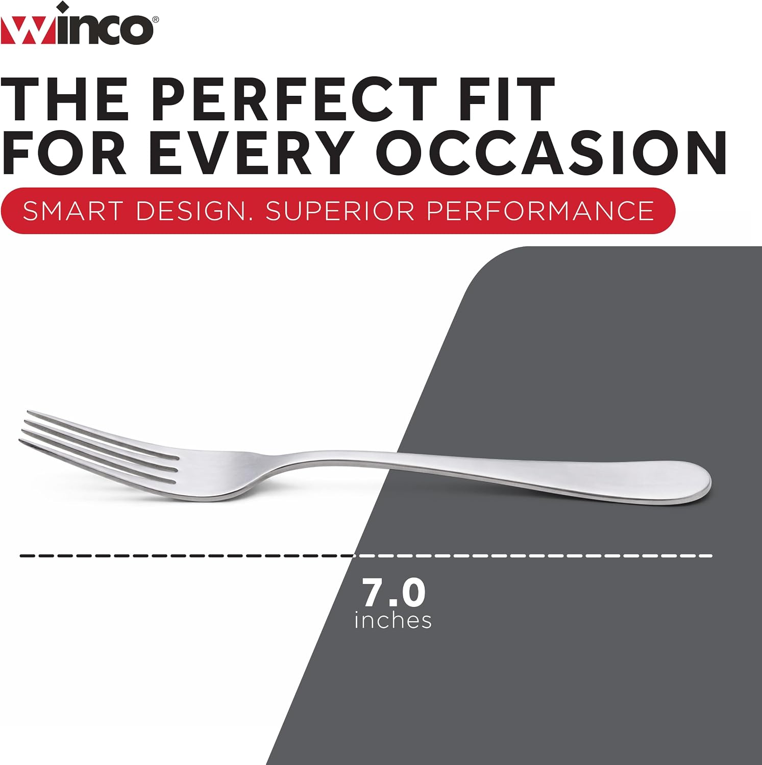 Winco 12-Piece Windsor Dinner Fork Set, 18-0 Stainless Steel,Silver