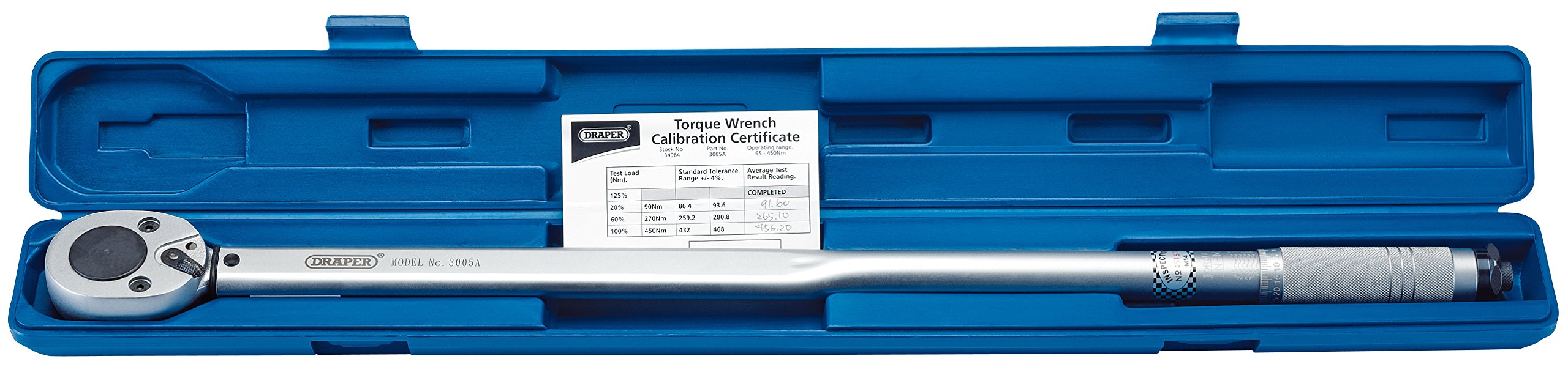 Draper 34964 3/4 Square Drive 65-450Nm Or 51.6-291Lb-Ft Ratchet Torque Wrench