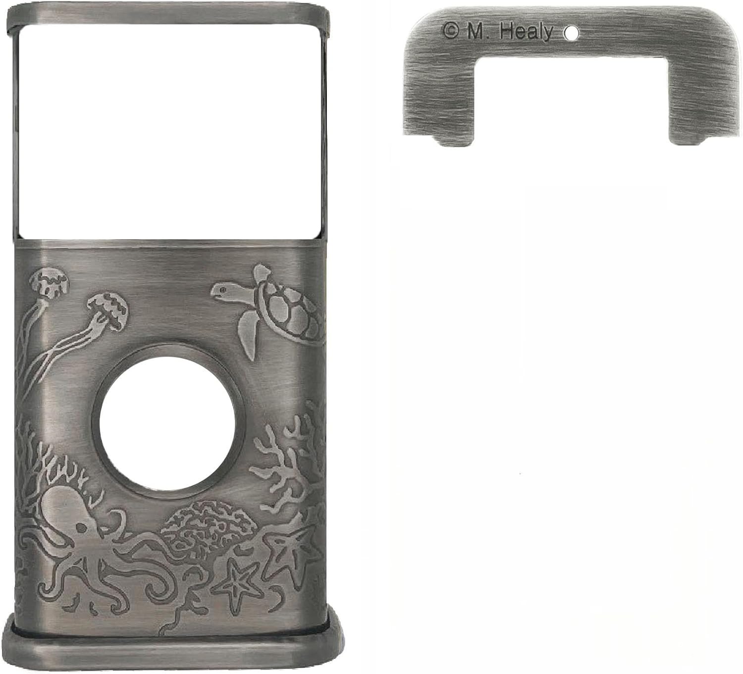 Coastal Video Doorbell Cover (Compatible with Ring Battery Doorbell - 2024 Release) (Antique Pewter)