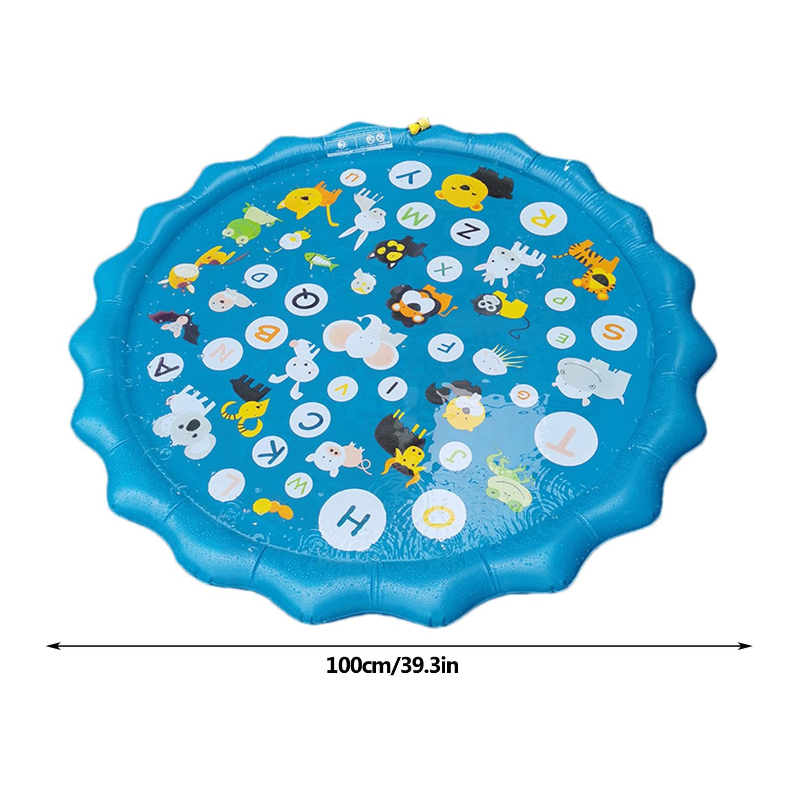 Griwuut Hundepool 100cm - Faltbare Sprinkler Matte Für Hunde Im Sommer