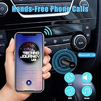 Vista 2 de Adaptador auxiliar Bluetooth, adaptador Bluetooth inalámbrico para automóvil, mini receptor auxiliar portátil de 0.138 in para automóvil
