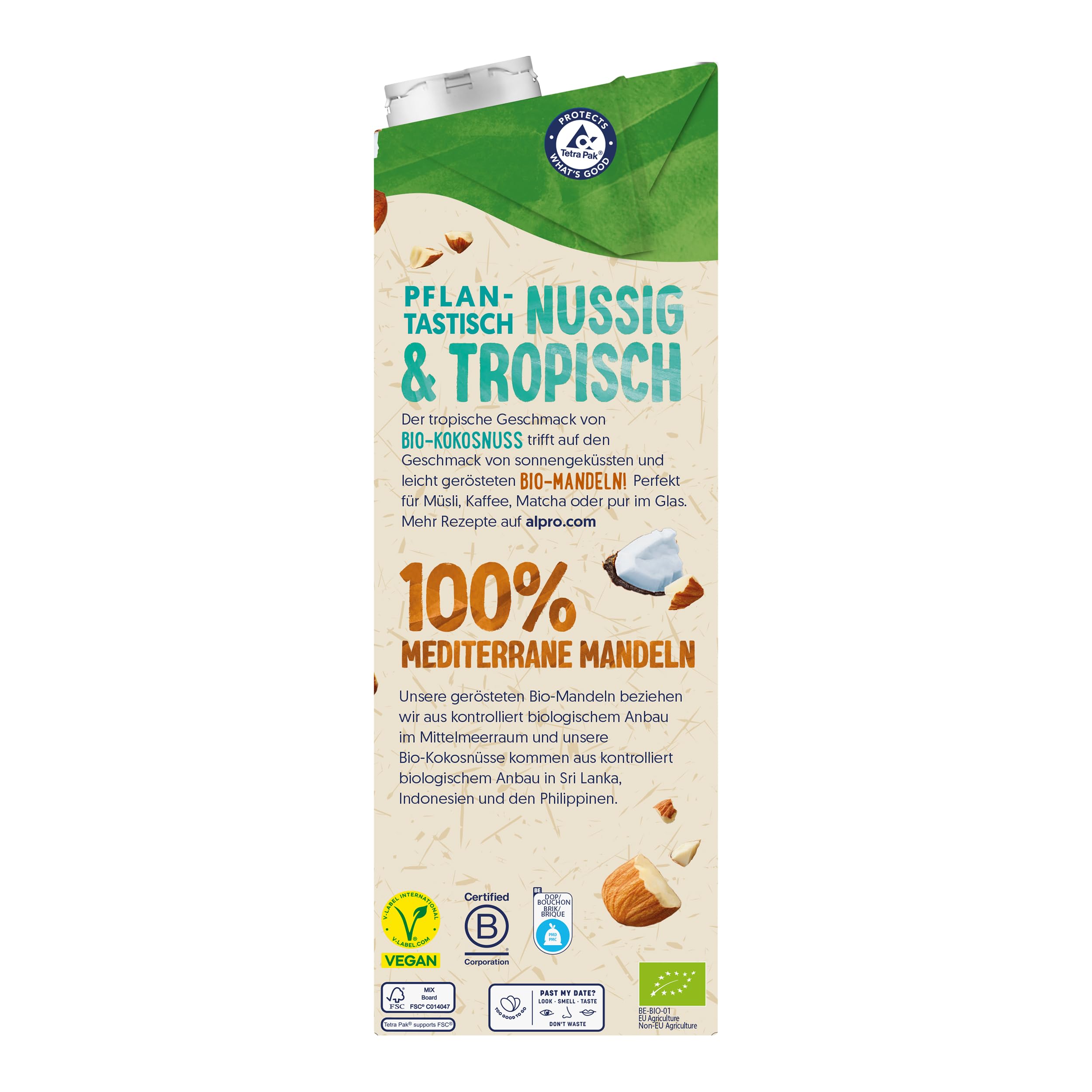 Alpro Bio Kokos-Mandeldrink – 8 x 1 l
