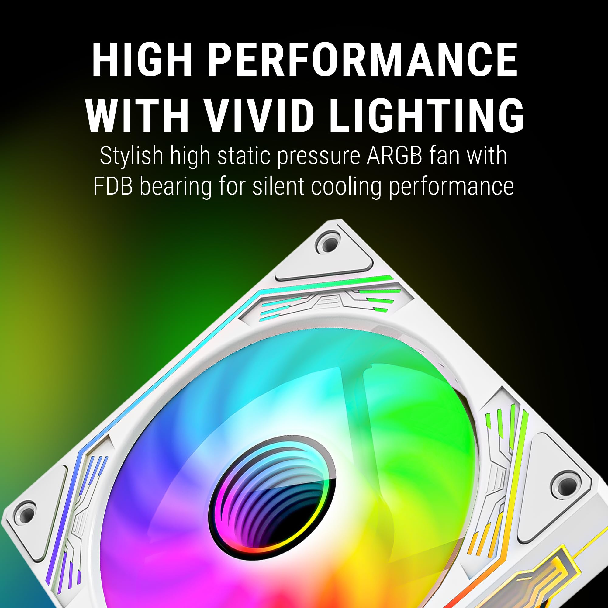 Ant Esports Sciflow 120mm ARGB Case Fan - White, Infinity Mirror